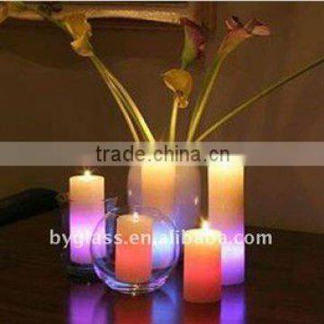 oval candle holder glass