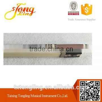 China Hot sale High Quality Round Shape Solid Violin Bow with ebony frog