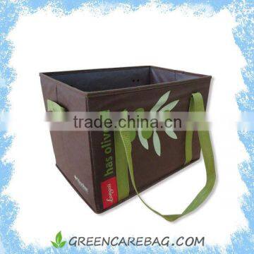 Supermarket PP Non Woven Collapsible Shopping Box