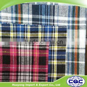 Cheap Recycle Cotton TC Check Fabric for Garment