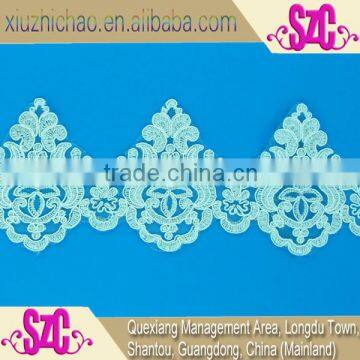 X0742(9294) Guangzhou supplier polyester nylon lace trim for wedding dress decoration