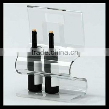 Portable clear acrylic red wine display stand