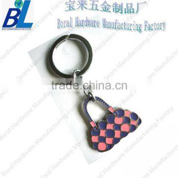 Cute handbag shaped metal customized key chains