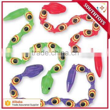 Assorted Color Jointed Wiggly Plastic Snakes 36-pak