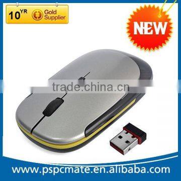 Mini 1600DPI Slim 3D USB 2.0 Wireless Optical Mouse Mice For PC Black Firm