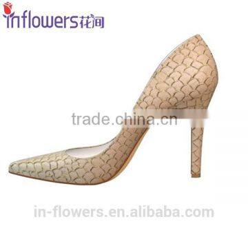 Fishskin Leather Wholesale High Heel Shoes photo-5