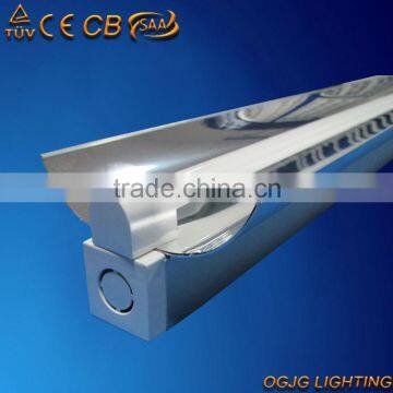 Direct mounted T5 fluorescent lighting fixture with reflectors TUV-CE TUV-CB SAA