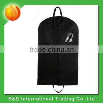 Classic black custom foldable trave portable breathable garment dust bag