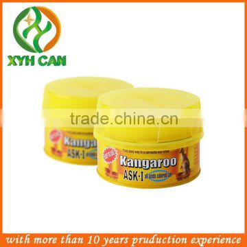 round car wax tin can