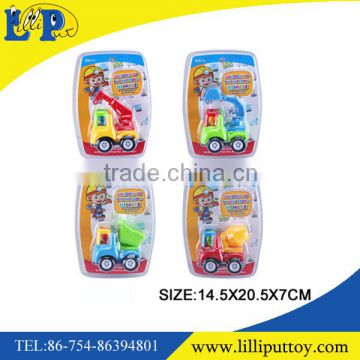 Colorful cartoon mini plastic engineering toy car