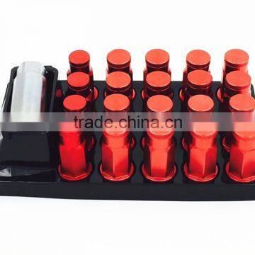 Aluminum Close end lug nuts Red Colors M12X1.5