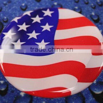 usa flag ROUND DOMED 3D Decal Sticker (M-EP297)                        
                                                Quality Choice