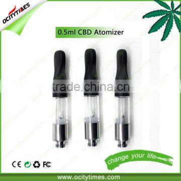 Ocitytimes hotsale 0.6ml vape pens oil and wax empty cbd oil 510 vaporizer cartridge