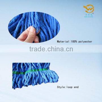 D200B Loop End Blue Strip Polyester Dry Mop photo-6