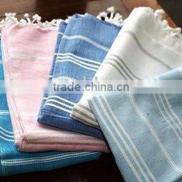 Hammam towel woven stripe design colorful 100% cotton