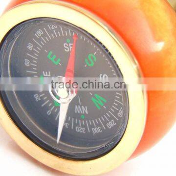 Beautiful Brass Walking Stick/ Orange Color Compass Handle Walking Stick/Antique Compass Walking Canes Wk1106 photo-3