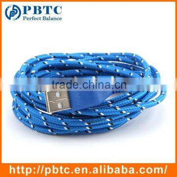 Cheap 3M Blue Data Sync Braided Multi Charger Cable Connector