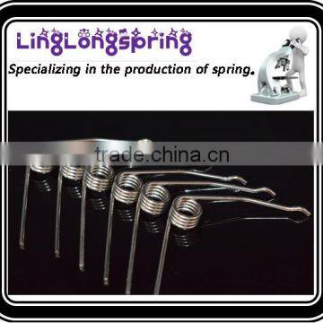 Clamp the torsion spring inside