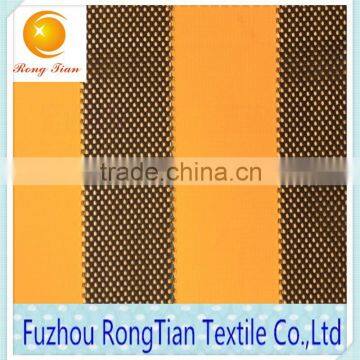 New design polyester black mesh and yellow cloth stripe fabric