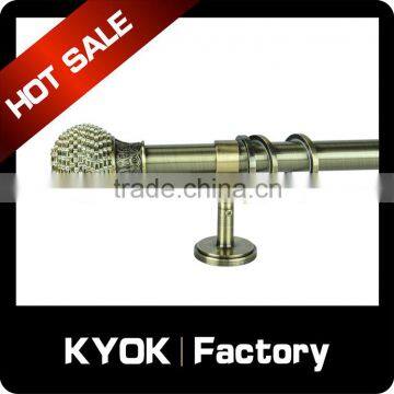 KYOK Windows Polished Brass Curtain Rods Finials , Crystal Curtain Finial Supplier's Choice
