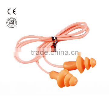 Mushroom shape silicon ear plug with string