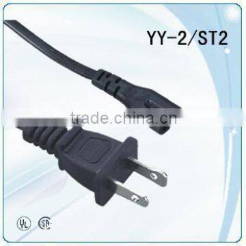 2014 hot sales Frankever Portable 2 pins UL American power cord