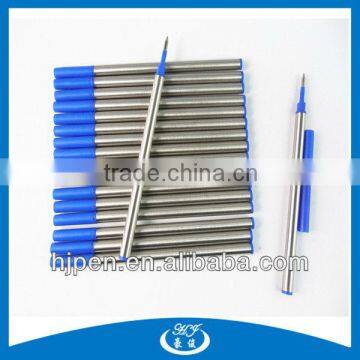 Stainless Steel Pipe Metal Roller Pen Blue Ink Refill 0.5