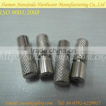 Stainless steel hatching knurling maching part