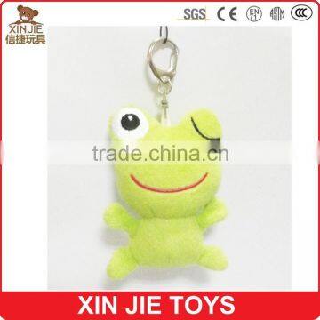 custom made plush frog keychain frog type plush keychain funny plush keychain toy