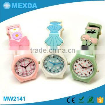 Lovely type high quality color silicone material custom watches for children