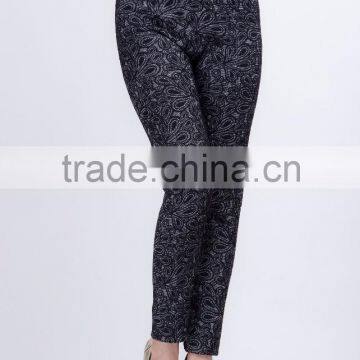 ladies knitting fitness leggings dot printed