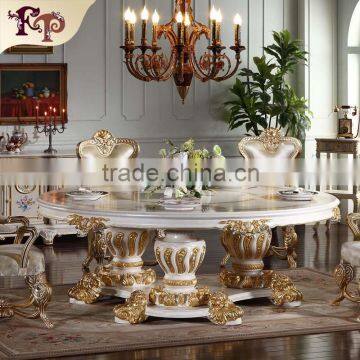 Gothic furniture- Handwork Gilding golden foil royalty dining table-french provincial furniture dining table                        
                                                Quality Choice