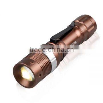 Clip Gold Color Torch LED Flashlight High Quality Pocket Mini LED Torch Flashlight photo-5