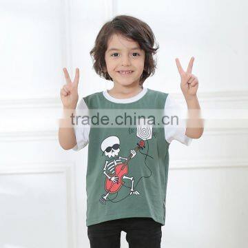 Boys boutique cotton short sleeve round neck children t shirt