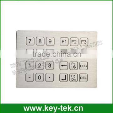 20 Flat Keys Brushed Stainless Steel Keypad With Dot Matrix Interface photo-2