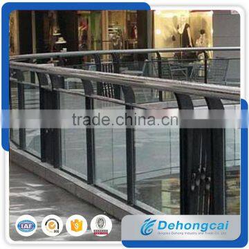 Decorative Customized Glass Balcony Durable Wrought Iron Fence