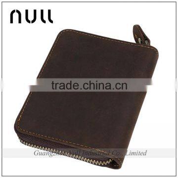 Hot Selling Durable Material Trend Fashion Leather Zipper Euro Coin Purse