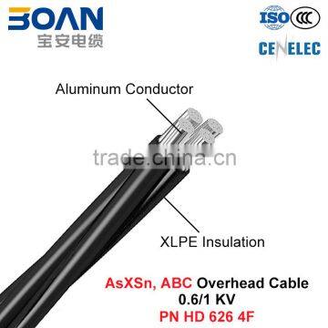 AsXSn Overhead Cable, 0.6/1 KV, Al/UV-XLPE, ABC Cable (HD 626)