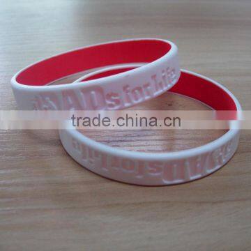 debossed custom logo promotional silicone wrist band