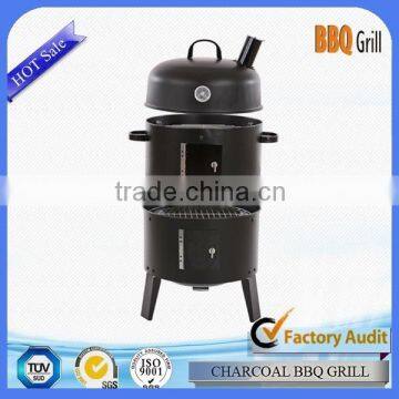 New style charcoal barbecue grill smoker