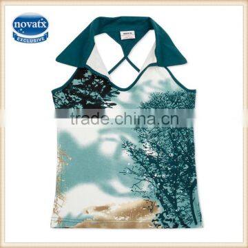 (N2695) 3-8Y Wholesale hot collar tank top nova baby garment kids girl fashion beaded vest