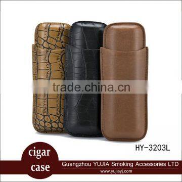 Excellent Multi-function leather cigar case with cutter