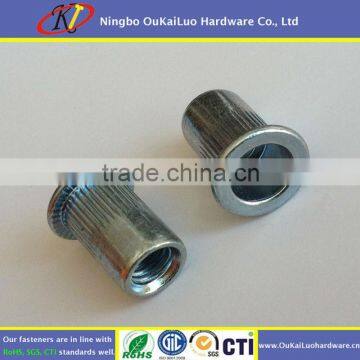 Steel Cylindrical Large Head Open End Rivet Nuts