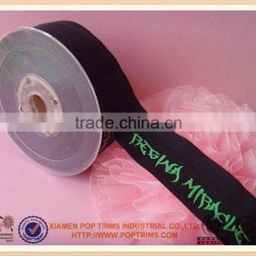 Customized Silicone Logo Elastic Webbing