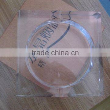 Square Antique Glass Smoking Ashtray For Hotel Table Decoration photo-2