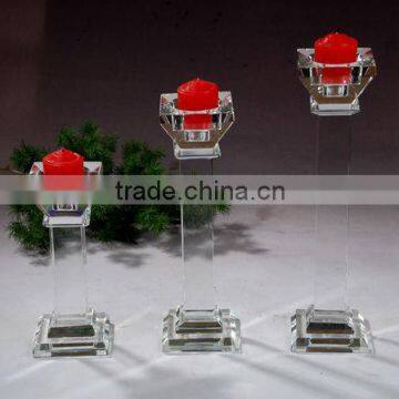 Crystal glass Candle Holder Wedding Decorative Candlestick JD-ZT-044B