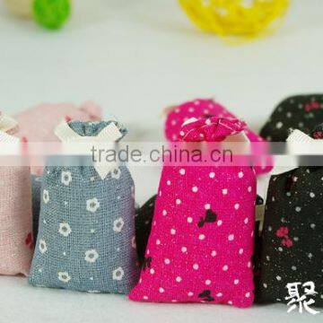 Fresh nice packing embroidery linen lavender scent sachet