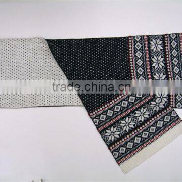 100% acrylic winter jacquard knitted scarf