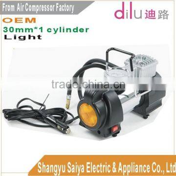 DC12V Car air compressor,air pump with light