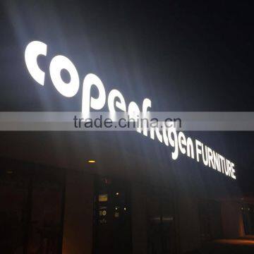 Outdoor led lighted 3d acrylic sign letters